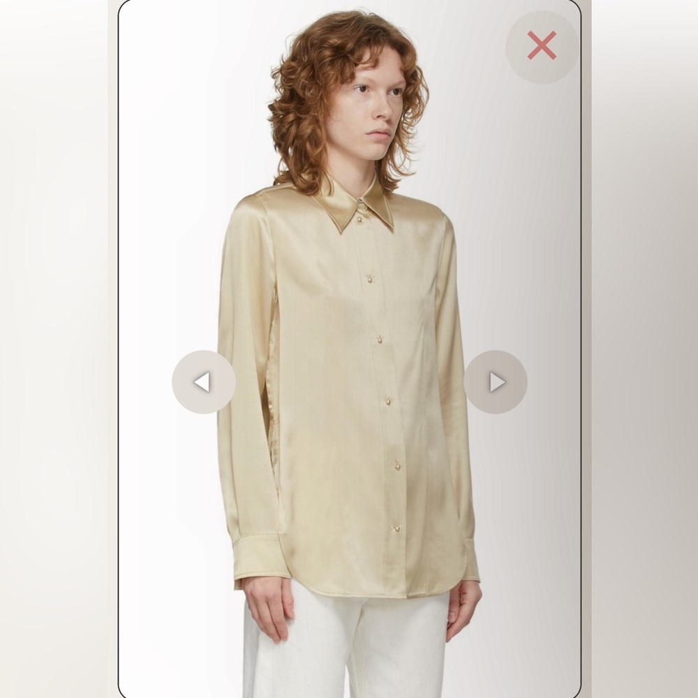 NWT Toteme Silk Slim Top